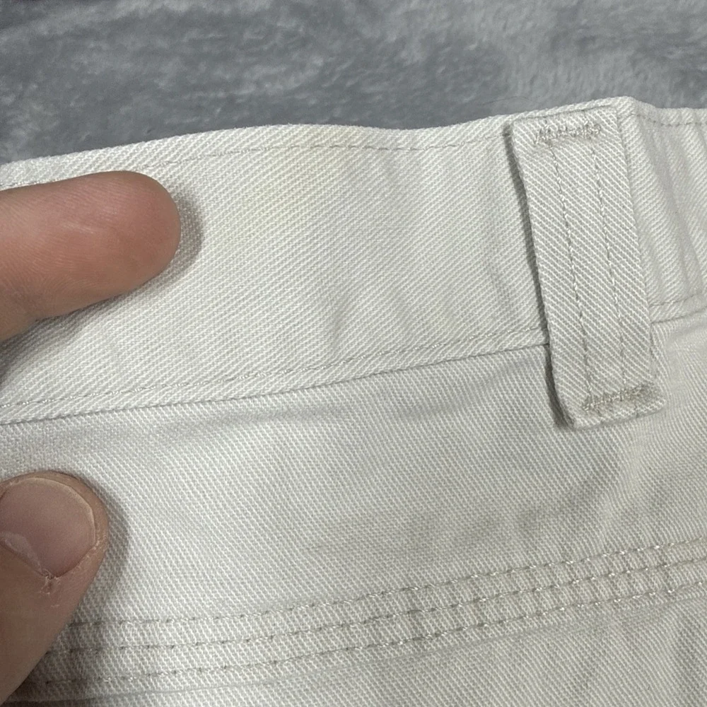 Vintage Lee Dungaree Carpenter Pants 34x29 Beige Workwear Baggy Skater USA